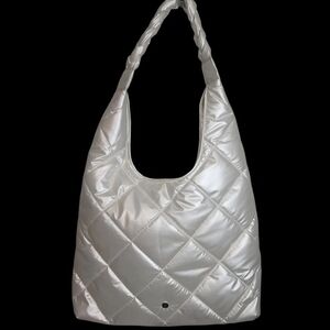 House Of Harlow 1960 White Quilted Boho Bag Purse